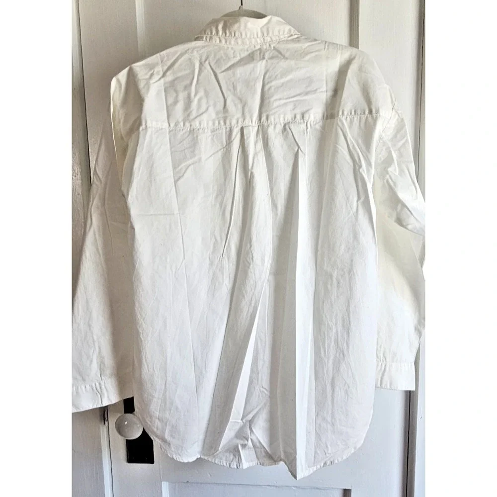 NWT GAP TEEN Organic grown cotton white long sleeve button shirt Sz XXL (14-16)